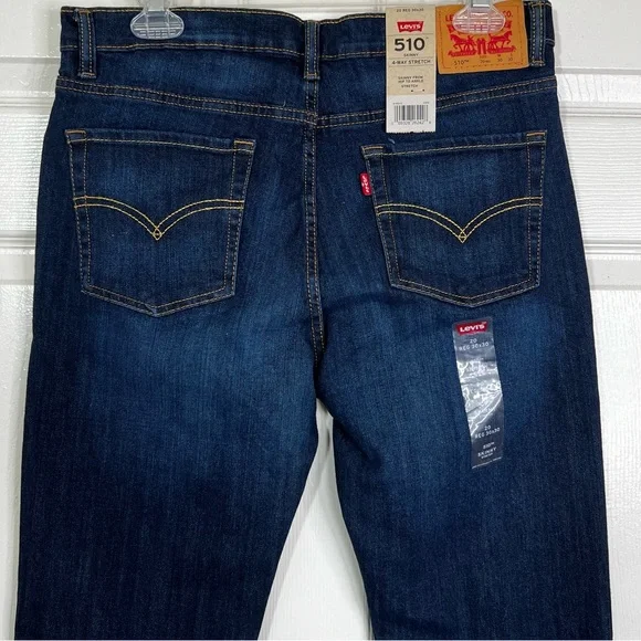 NWT Levi’s 510 Skinny Fit 4-Way Super Stretch Jeans Men’s Sz 30x30 - Picture 5 of 12